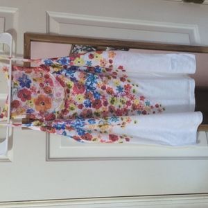 Floral spaghetti strap tank, size M